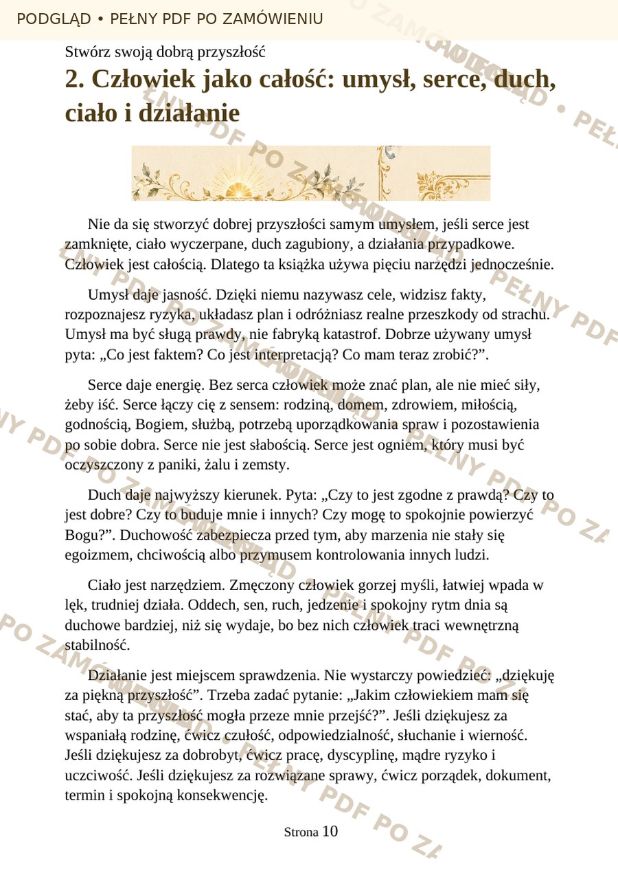 Stwórz swoją dobrą przyszłość - przykładowa strona
