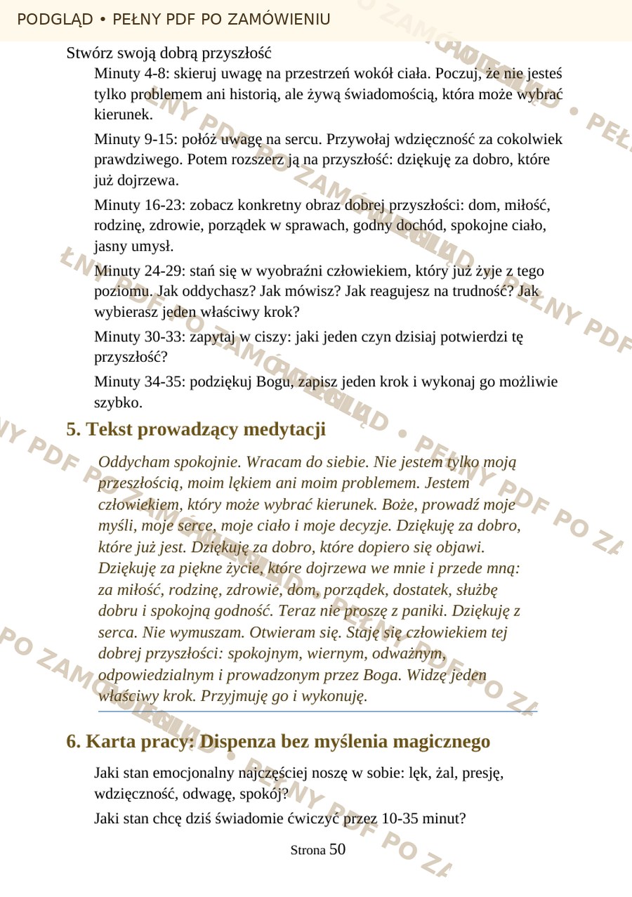 Stwórz swoją dobrą przyszłość - przykładowa strona
