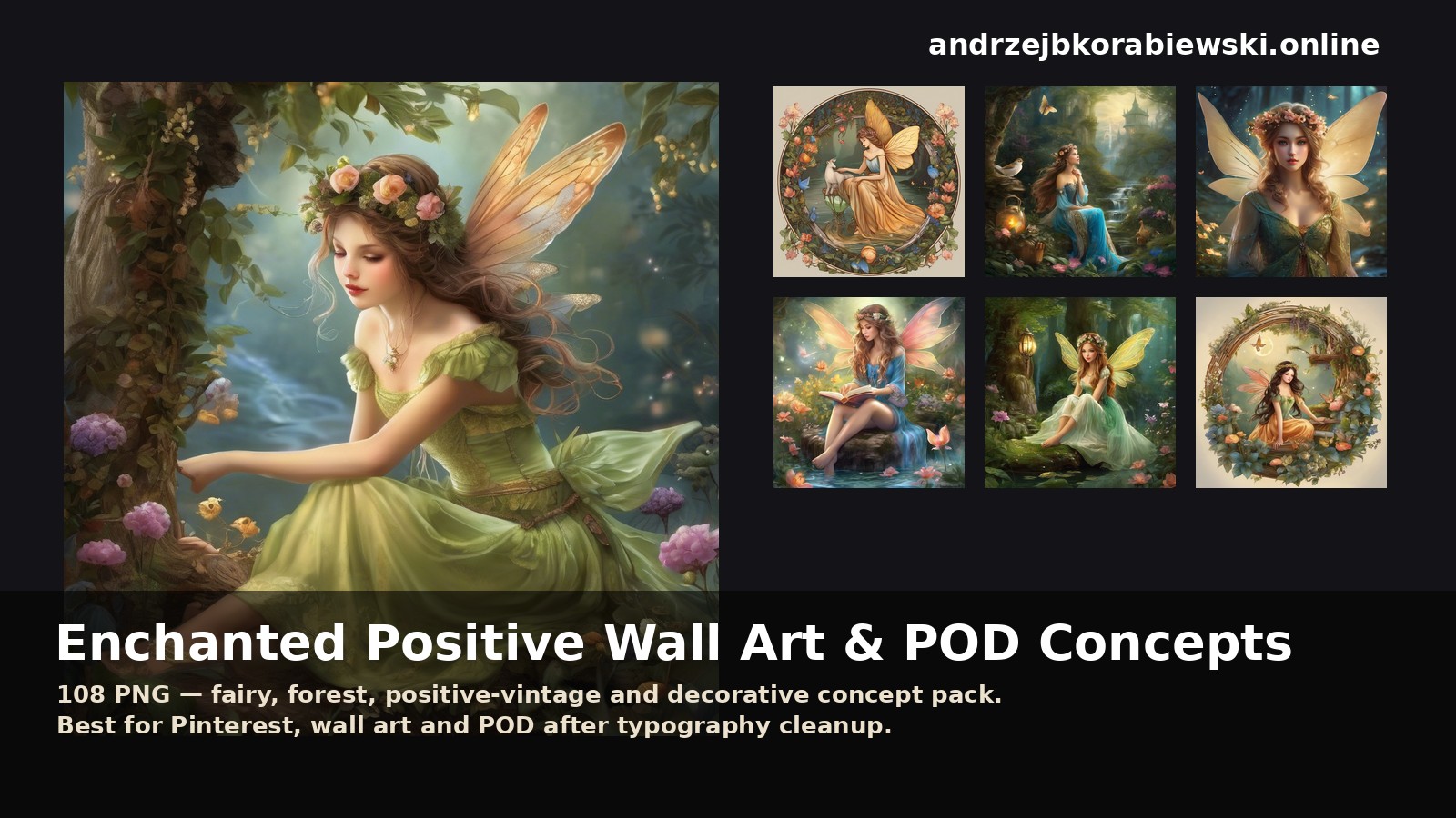 Enchanted Positive Fairy dekoracje i wall art
