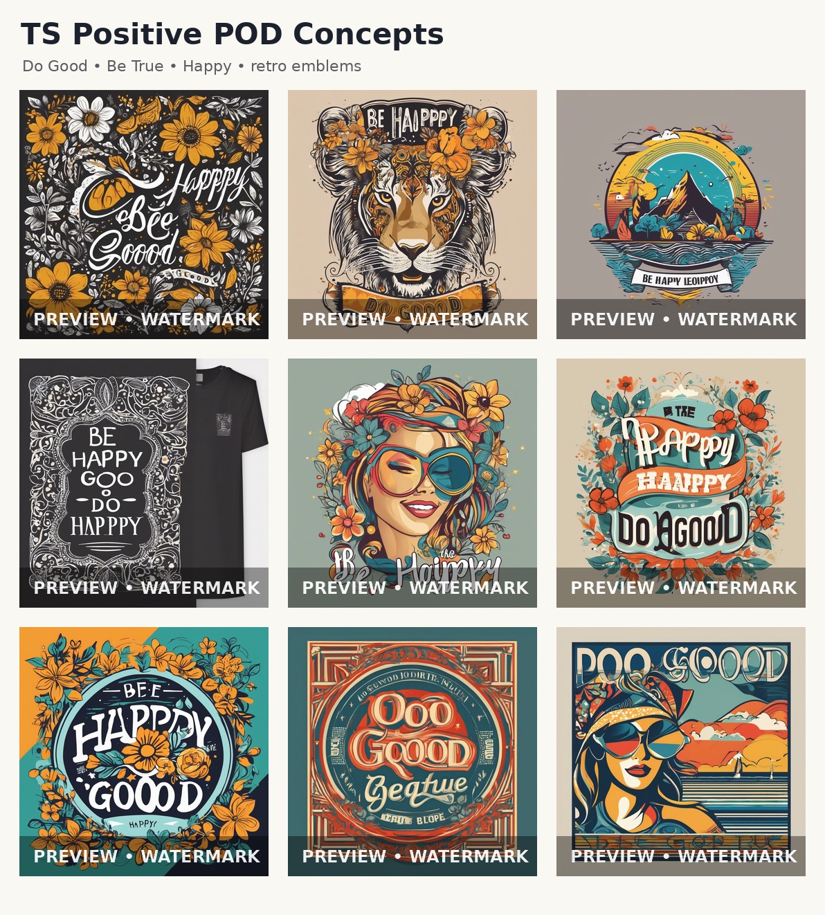 TS Positive Good & True projekty POD